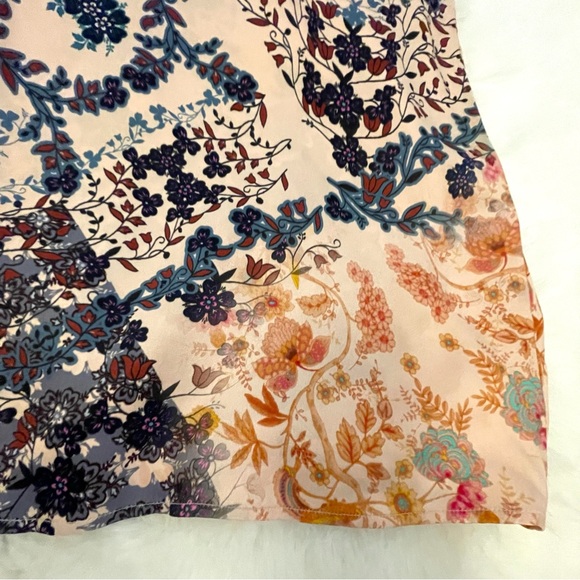 Soft Surroundings Nassau Floral Belted Patchwork Satin Maxi Dress - Picture 9 of 15